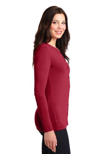 Port Authority Ladies Concept Stretch Button-Front Cardigan. LM1008 image thumbnail