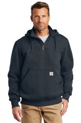 Image of Carhartt Rain Defender Paxton Heavyweight Hooded Zip Mock Sweatshirt. CT100617