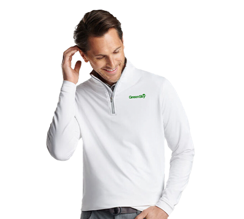 GreenSky Peter Millar Men's Perth Stretch Loop Terry Quarter-Zip image thumbnail