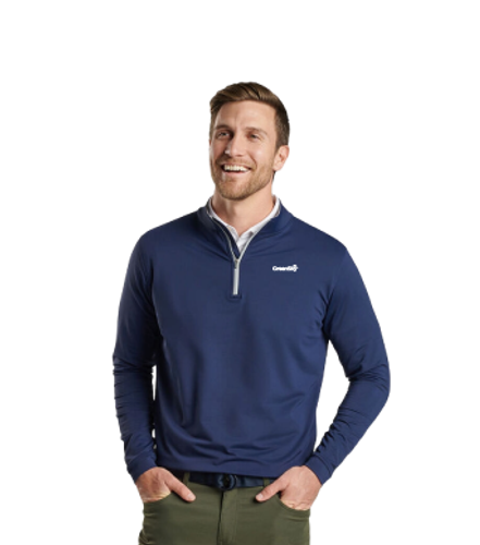 GreenSky Peter Millar Men's Perth Stretch Loop Terry Quarter-Zip image thumbnail