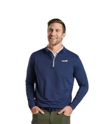 Image of GreenSky Peter Millar Men's Perth Stretch Loop Terry Quarter-Zip
