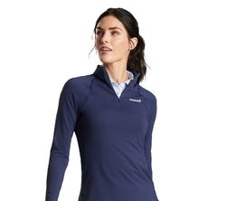 Image of GreenSky Peter Millar Women's Raglan Sleeve Perth Layer Quarter-Zip