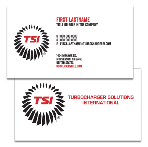 Turbocharger Solutions International Business Cards (Box of 250) image thumbnail