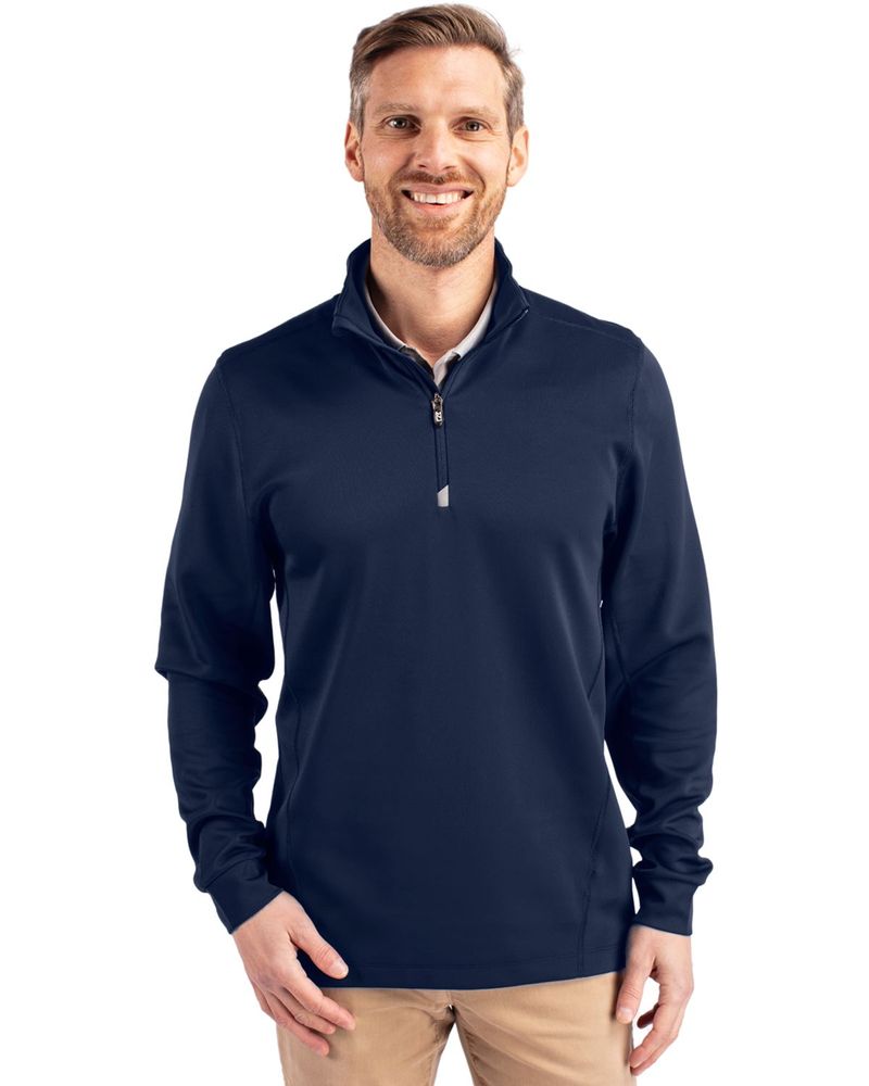 Cutter & Buck Traverse Stretch Eco Quarter Zip Mens Pullover primary image