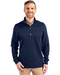 Image of Cutter & Buck Traverse Stretch Eco Quarter Zip Mens Pullover