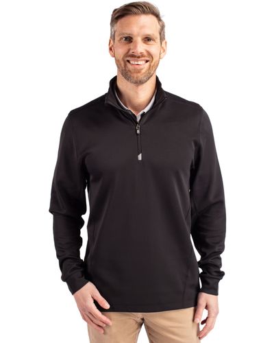 Cutter & Buck Traverse Stretch Eco Quarter Zip Mens Pullover image thumbnail