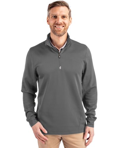 Cutter & Buck Traverse Stretch Eco Quarter Zip Mens Pullover image thumbnail