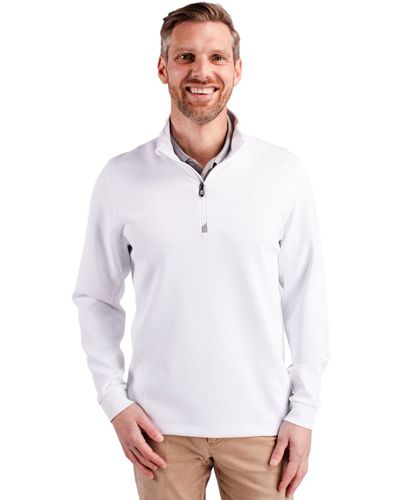 Cutter & Buck Traverse Stretch Eco Quarter Zip Mens Pullover image thumbnail