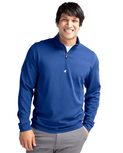 Cutter & Buck Traverse Stretch Eco Quarter Zip Mens Pullover image thumbnail