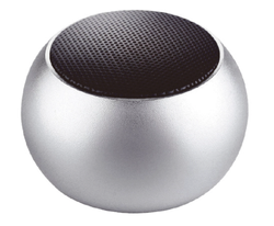 Image of Blue Micro Speaker with Westcor Land Title Insurance Logo in Black	