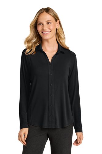 Port Authority® Women’s Luxe Knit Button Tunic image thumbnail