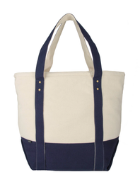 Image of Seaside Zippered Cotton Tote