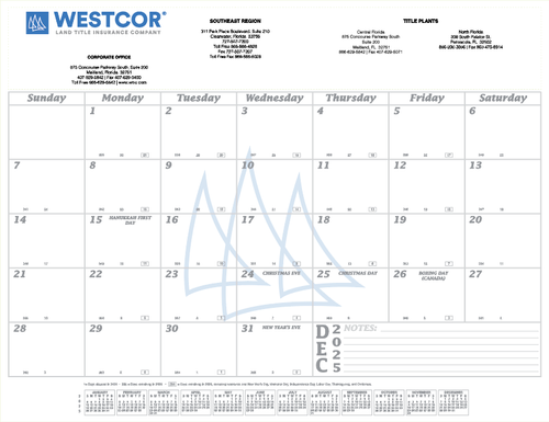 Westcor Regional Office 2026 Branded Desk Pad Calendar image thumbnail