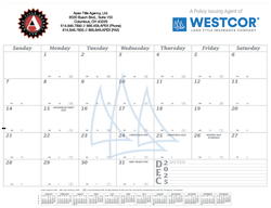 Image of Westcor Co-Branded 2026 Desk Pad Calendar 