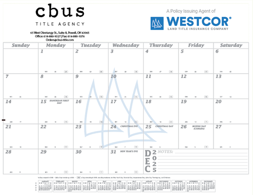 Westcor Co-Branded 2026 Desk Pad Calendar  image thumbnail