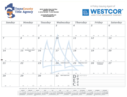 Westcor Co-Branded 2026 Desk Pad Calendar  image thumbnail