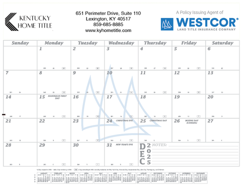 Westcor Co-Branded 2026 Desk Pad Calendar  image thumbnail