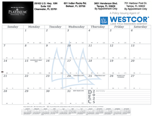 Westcor Co-Branded 2026 Desk Pad Calendar  image thumbnail
