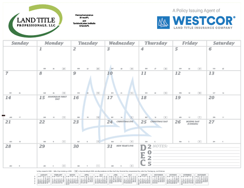 Westcor Co-Branded 2026 Desk Pad Calendar  image thumbnail