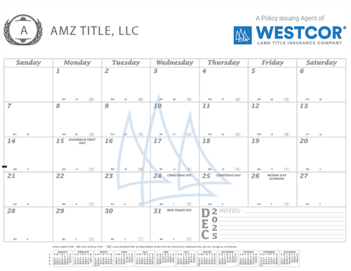 Westcor Co-Branded 2026 Desk Pad Calendar  image thumbnail