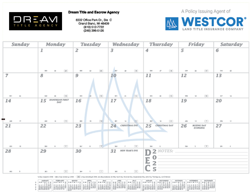 Westcor Co-Branded 2026 Desk Pad Calendar  image thumbnail