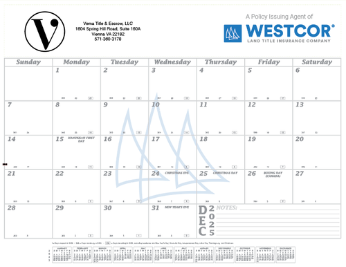 Westcor Co-Branded 2026 Desk Pad Calendar  image thumbnail