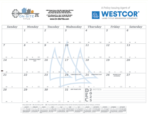 Westcor Co-Branded 2026 Desk Pad Calendar  image thumbnail