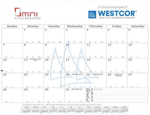 Westcor Co-Branded 2026 Desk Pad Calendar  image thumbnail