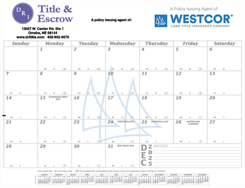 Westcor Co-Branded 2026 Desk Pad Calendar  image thumbnail
