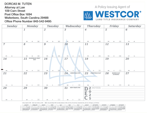 Westcor Co-Branded 2026 Desk Pad Calendar  image thumbnail