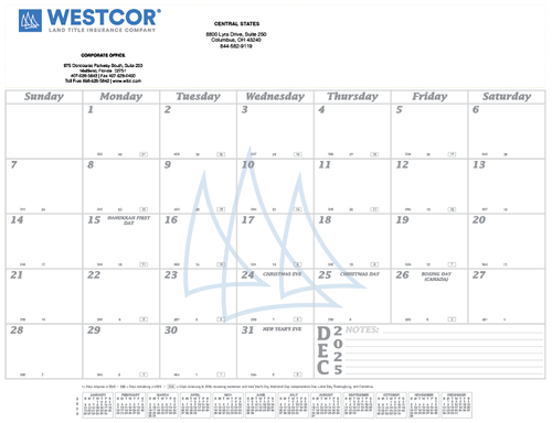 Westcor Regional Office 2026 Branded Desk Pad Calendar image thumbnail