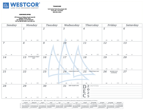 Westcor Regional Office 2026 Branded Desk Pad Calendar image thumbnail