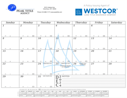 Westcor Co-Branded 2026 Desk Pad Calendar  image thumbnail