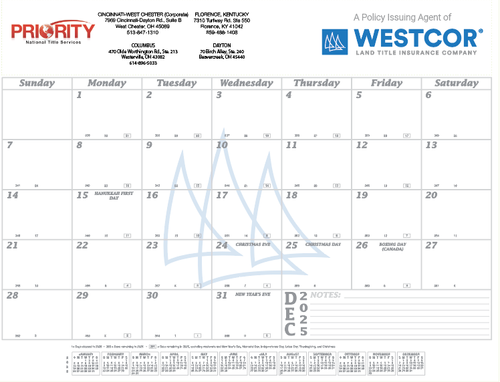 Westcor Co-Branded 2026 Desk Pad Calendar  image thumbnail