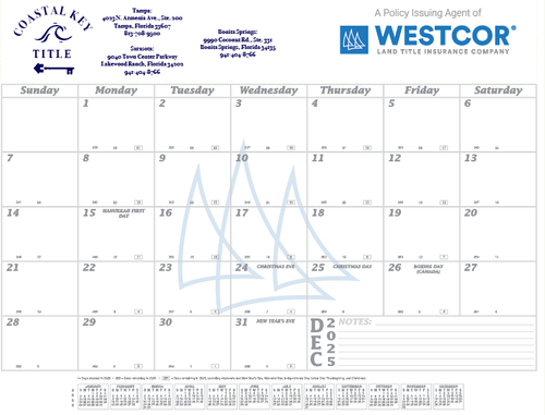 Westcor Co-Branded 2026 Desk Pad Calendar  image thumbnail