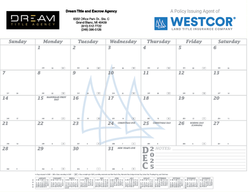 Westcor Co-Branded 2026 Desk Pad Calendar  image thumbnail