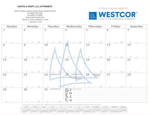 Westcor Co-Branded 2026 Desk Pad Calendar  image thumbnail
