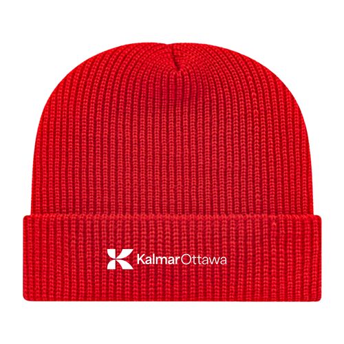 Red Ribbed Cuffed Beanie image thumbnail