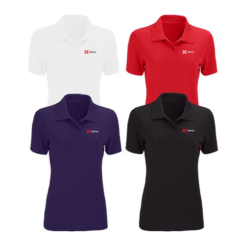 Ladies Omega Solid Mesh Tech Polo image thumbnail