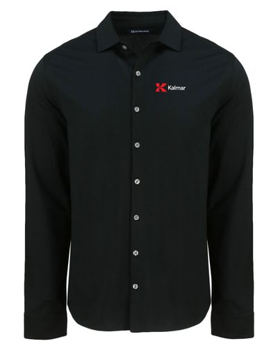 Cutter & Buck Advantage Tri-Blend Eco Soft Pique Long Sleeve Knitted Men’s Button Up  image thumbnail