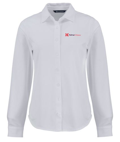 Cutter & Buck Advantage Tri-Blend Eco Soft Pique Long Sleeve Knitted Women’s Button Up image thumbnail