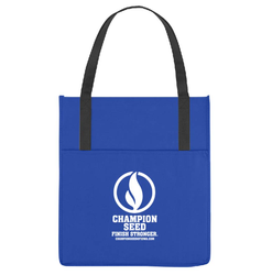 Image of Non-Woven Shoppers Pocket Tote Bag - Blue