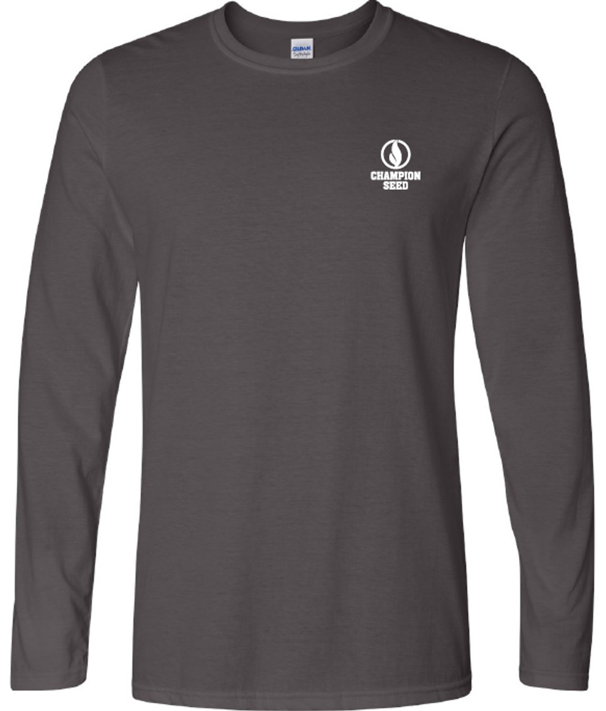 Unisex- Gildan Softstyle LS T-Shirt-Charcoal primary image