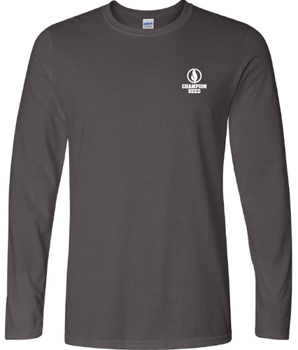 Unisex- Gildan Softstyle LS T-Shirt-Charcoal image thumbnail