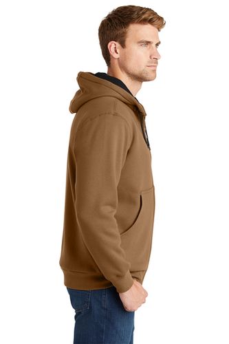 Unisex- CornerStone® Heavyweight Hooded Jacket w/Thermal Lining-Duck Brown image thumbnail