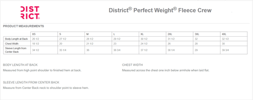 District Perfect Weight Fleece Crew image thumbnail