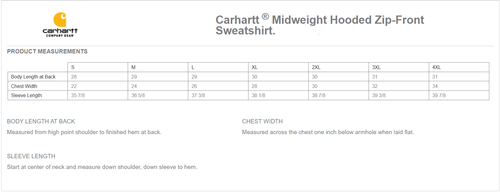 Carhartt Midweight Hooded Zip-Front Sweatshirt - ON DEMAND image thumbnail