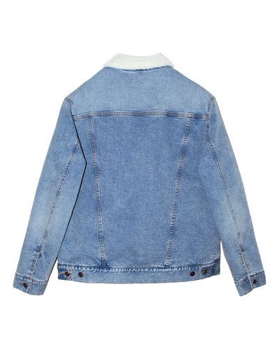 Threadfast Apparel's Unisex Sherpa-Lined Denim Jacket - ON DEMAND image thumbnail