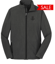 Image of Unisex- Port Authority Core Soft Shell Jacket-Black Charcoal Heather