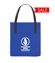 Image of Non-Woven Shoppers Pocket Tote Bag - Blue